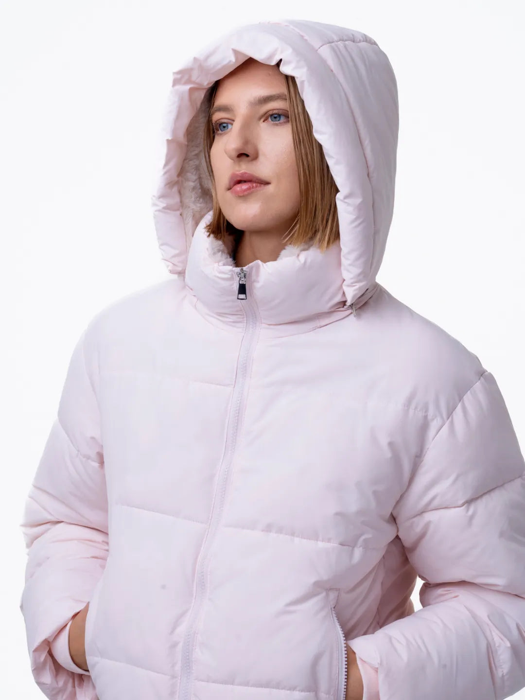 Giacca Puffer con Cappuccio e caldo interno