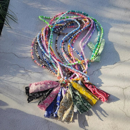 Dakota Collana con Pietre e Bandana Fatta a mano MADE IN USA