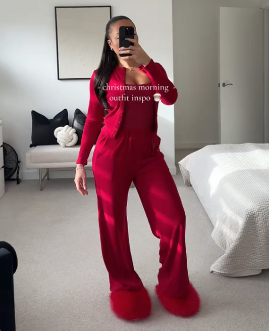 Set Natalizio Pantalone e Cardigan