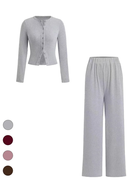 Weihnachts-Hosen- und Cardigan-Set